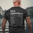 Koji 栄養成分表示 メンズTシャツ バックプリント 高齢者への贈り物