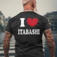 I Love Itabashi アイラブ板橋アイラブ浅草 メンズTシャツ バックプリント 高齢者への贈り物