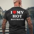 I Love My Hot Boyfriend シャツ マッチング I Heart My Boyfriend メンズTシャツ バックプリント 高齢者への贈り物