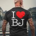 I Love ハート Bj メンズTシャツ バックプリント 高齢者への贈り物