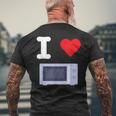I Love 電子レンジ オーブン 料理 暖房 食品 キッチン 家電 メンズTシャツ バックプリント 高齢者への贈り物