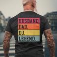 Marito Papà Dj Leggenda Divertente Dj Disc Music Lover T-shirt da uomo con stampa posteriore Regalos para ancianos