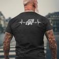 Moto Gp Courses Battement De Coeur Moto Motos Motard Humour T-shirt imprimé au dos Cadeaux pour les vieillards