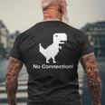 No Internet Dinosaur- No ConnectionChrome Brower メンズTシャツ バックプリント 高齢者への贈り物
