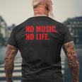No Music No Life For All Music Lovers メンズレディース メンズTシャツ バックプリント 高齢者への贈り物