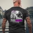 Papasaurus Dinosauro Papa T-shirt da uomo con stampa posteriore Regalos para ancianos