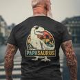 Papasaurus Rex Padre Dinosauro Famiglia Dino Papaaurus T-shirt da uomo con stampa posteriore Regalos para ancianos
