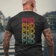 Phdレトロドクターphdスクールファニー。 メンズTシャツ バックプリント 高齢者への贈り物