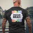 Proud Brah ゲイプライドフラッグ ジェンダー平等 パステルブラ 長袖tシャツ メンズTシャツ バックプリント 高齢者への贈り物