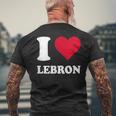 Red Heart I Love Lebron メンズTシャツ バックプリント 高齢者への贈り物
