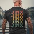Retro Custom First Name Jinx Men's T-shirt Back Print Gifts for Old Men