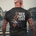 Rock Paper Crispr Dna 生物学者 遺伝子工学 メンズTシャツ バックプリント 高齢者への贈り物