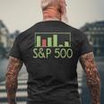 S&P 500 アメリカ株インデックス証券取引知識財務 メンズTシャツ バックプリント 高齢者への贈り物