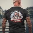 Sf宇宙少女ディフェンダー・オブ・ザ・スターズ・レディ・フォー・アクション。 メンズTシャツ バックプリント 高齢者への贈り物