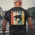 Shark サメ 動物 メンズTシャツ バックプリント 高齢者への贈り物