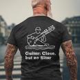 Sitar Indian And India Music Sitar Player Gift Men's Back Print T-Shirt Gifts for Old Men