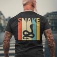 Snake ヘビ 蛇 動物 メンズTシャツ バックプリント 高齢者への贈り物