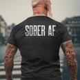 Sober Afobriety アルコールフリー グランジ メンズTシャツ バックプリント 高齢者への贈り物