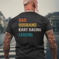 Uomo Papà Marito Kart Racing Leggenda Kart Racer T-shirt da uomo con stampa posteriore Regalos para ancianos