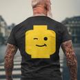 Winking Winky Face ミニフィグ ブリックトイtシャツ メンズTシャツ バックプリント 高齢者への贈り物