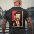 Xi Jinping China President Chinese 習近平中国中国共産党主席中国共産党 メンズTシャツ バックプリント 高齢者への贈り物
