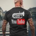You Tuba 面白いマーチングバンド ヴィンテージ チューバ ユーフォニアム メンズTシャツ バックプリント 高齢者への贈り物