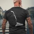 Zeus ギリシャ神話 ギリシャ神話 ギリシャ神 古代ギリシャ 稲妻 メンズTシャツ バックプリント 高齢者への贈り物
