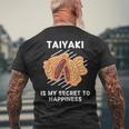 かわいいたい焼き料理は幸せの秘密 たい焼き好き。 メンズTシャツ バックプリント 高齢者への贈り物