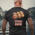 たこ焼き Takoyaki（ご飯タイム）たこやき【変なデザイン屋さん】大阪 面白い メンズTシャツ バックプリント 高齢者への贈り物