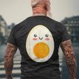 ゆで卵 朝食用卵 メンズTシャツ バックプリント 高齢者への贈り物