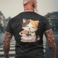 わがまま猫 寿司ねこ ラーメン好き かわいい おもしろ マンガ メンズTシャツ バックプリント 高齢者への贈り物