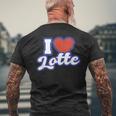 アイ・ラブ・ロッテ メンズTシャツ バックプリント 高齢者への贈り物