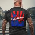 アメリカーナ、都市、旗、Bjj、柔術、Mma、ファイティング、ボックス。 メンズTシャツ バックプリント 高齢者への贈り物