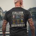 イタリアン・ブレインロット Italian Brainrot メンズTシャツ バックプリント 高齢者への贈り物