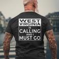 ウェストバージニアtシャツ Westirginia Is Calling And I Must Go メンズTシャツ バックプリント 高齢者への贈り物