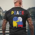 ウクライナロシア平和ウクライナノーウォー。 メンズTシャツ バックプリント 高齢者への贈り物