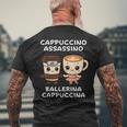 カワイイカプチーノ アサシーノ バレリーナ イタリアン ブレイン ミーム メンズTシャツ バックプリント 高齢者への贈り物