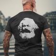 カール・マルクス主義 社会主義 共産主義 メンズTシャツ バックプリント 高齢者への贈り物