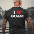 グアムアイハートグアムお土産i Love Guam メンズTシャツ バックプリント 高齢者への贈り物
