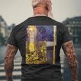 グスタフ・クリムト パラス・アテネ 2 アーティスト向け メンズTシャツ バックプリント 高齢者への贈り物