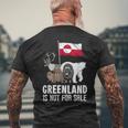 グリーンランド 非売品 グリーンランド 国旗 動物 グリーンランダー メンズTシャツ バックプリント 高齢者への贈り物