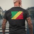 コンゴ民主共和国 旗 Democratic Republic Congo Flag Pride Proud メンズTシャツ バックプリント 高齢者への贈り物