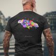 ジャマイカの地図 メンズTシャツ バックプリント 高齢者への贈り物