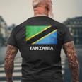 タンザニア国旗tシャツ メンズTシャツ バックプリント 高齢者への贈り物