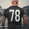 ナンバー78 バーシティスタイル ボールド スポーツ 誕生日 ジャージ メンズTシャツ バックプリント 高齢者への贈り物
