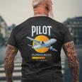 パイロット・イン・プログレス飛行機航空学校飛行機 メンズTシャツ バックプリント 高齢者への贈り物
