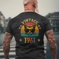 ビンテージファニーキャットシャツ 誕生日プレゼント 1961 メンズ レディース 65歳 メンズTシャツ バックプリント 高齢者への贈り物