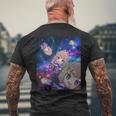 フェスバ 宇宙まりぬい メンズTシャツ バックプリント 高齢者への贈り物