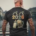 プレパパ2026・パパになりました・妊娠報告 パパ・パパになる予定 メンズTシャツ バックプリント 高齢者への贈り物