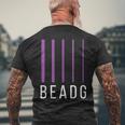 ベースギタリストギフト Beadg 5弦 メンズTシャツ バックプリント 高齢者への贈り物